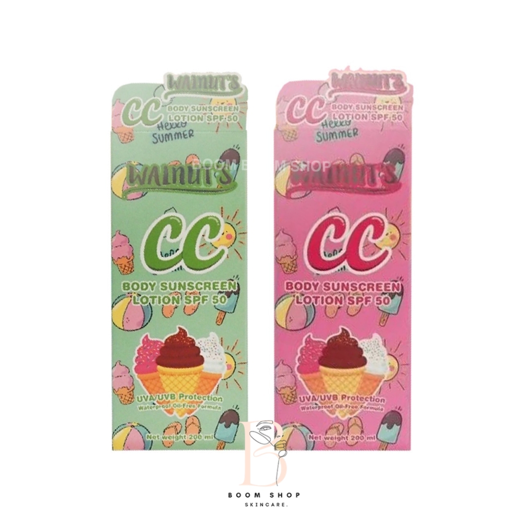 Walnut's CC Body Sunscreen Lotion SPF50 วอลนัท ซีซี บอดี้ ซันสกรีน โลชั่น (200ml.x1ชิ้น)