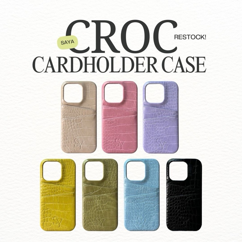 SAYA - Croc Cardholder Phone Case (iPhone 16, 15, 14 series)