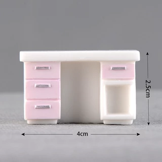 j079 เซ็ตเฟอร์นิเจอร์ โทนชมพู ของเล่นสะสม ตกแต่ง ดีไอวาย