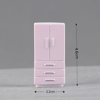 j079 เซ็ตเฟอร์นิเจอร์ โทนชมพู ของเล่นสะสม ตกแต่ง ดีไอวาย