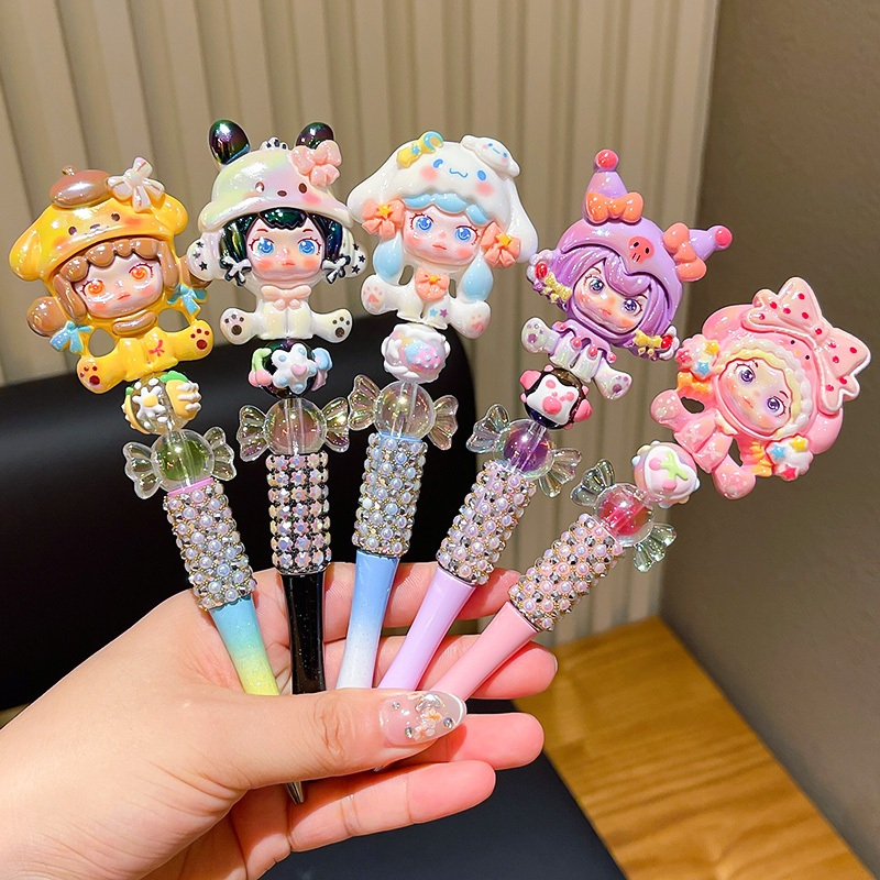 สินค้าพร้อมส่งจากไทย ปากกาลูกลื่น ปากกาการ์ตูน  DIY อุปกรณ์สำนักงาน เจ้าหญิงปากกาสีดำ