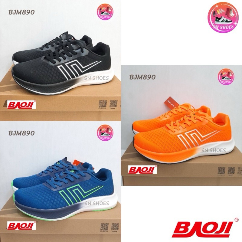รองเท้าBAOJI เเท้100% BJM 890 รองเท้าใบผ้าผู้ชาย ไซร้ 41-45
