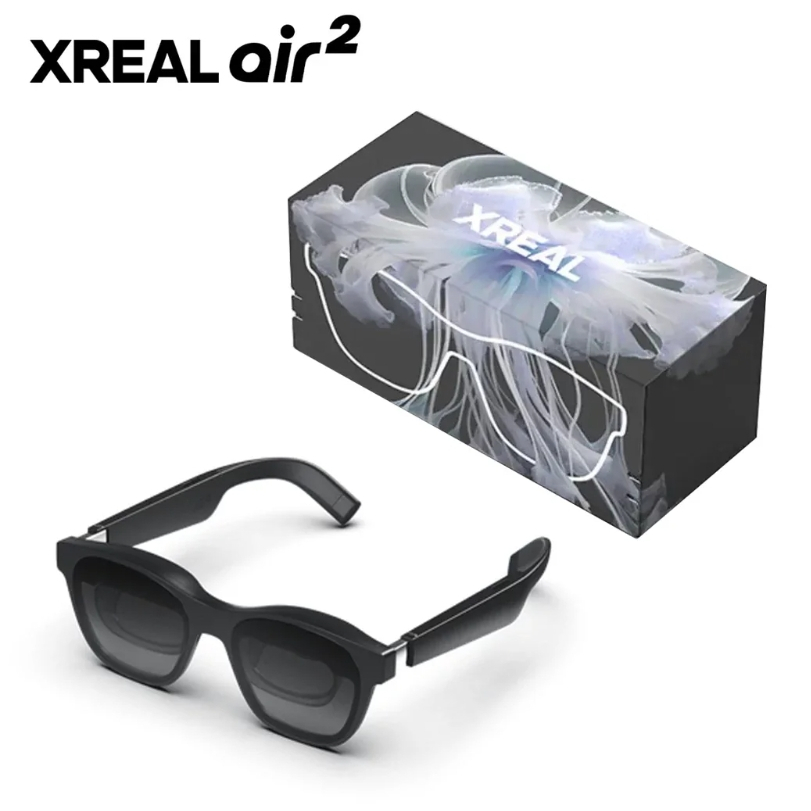 [มือสอง] Xreal Air 2+BEAM1 แว่นตาอัจฉริยะ AR หน้าจอยักษ์ 130 นิ้ว แบบพกพา ขนาดใหญ่ 3D สําหรับดูเกม ค