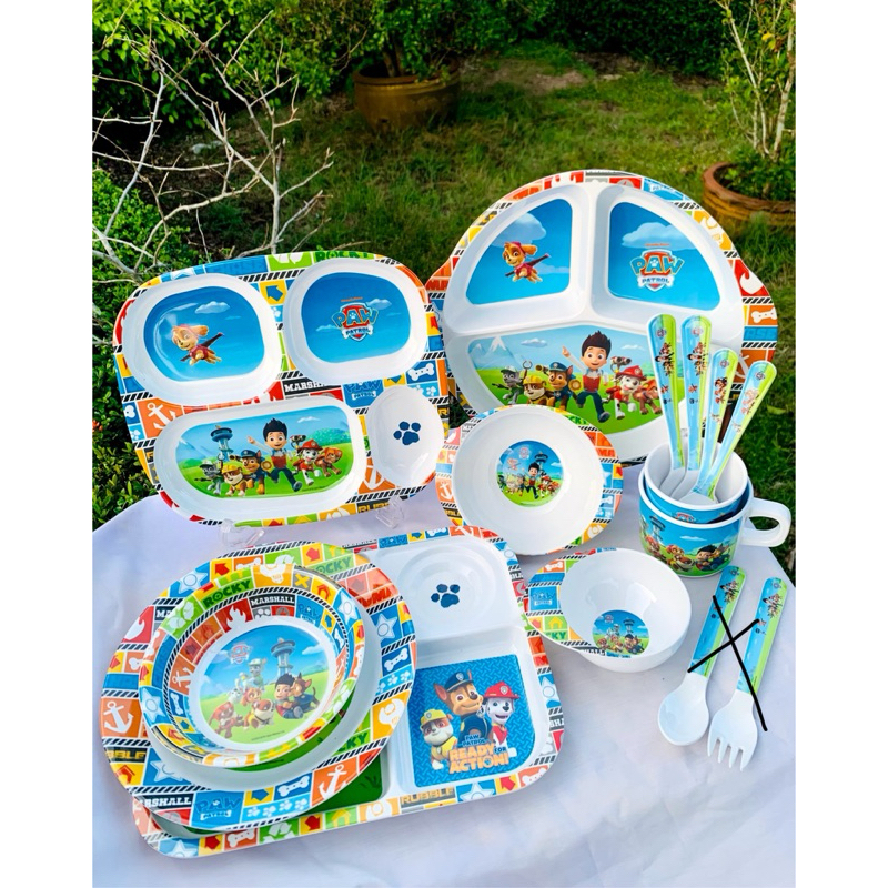 จาน ชาม แก้ว ช้อนส้อม PAW PATROL เมลามีนซุปเปอร์แวร์