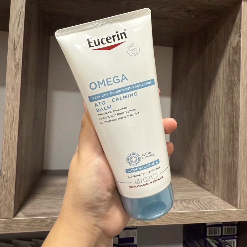 Eucerin Omega Oto calming balm 200ml ยูเซอริน โอเมก้า โอโต คาล์มมิ่ง บาล์ม 200มล. ครีมทาผิวสำหรับผิว