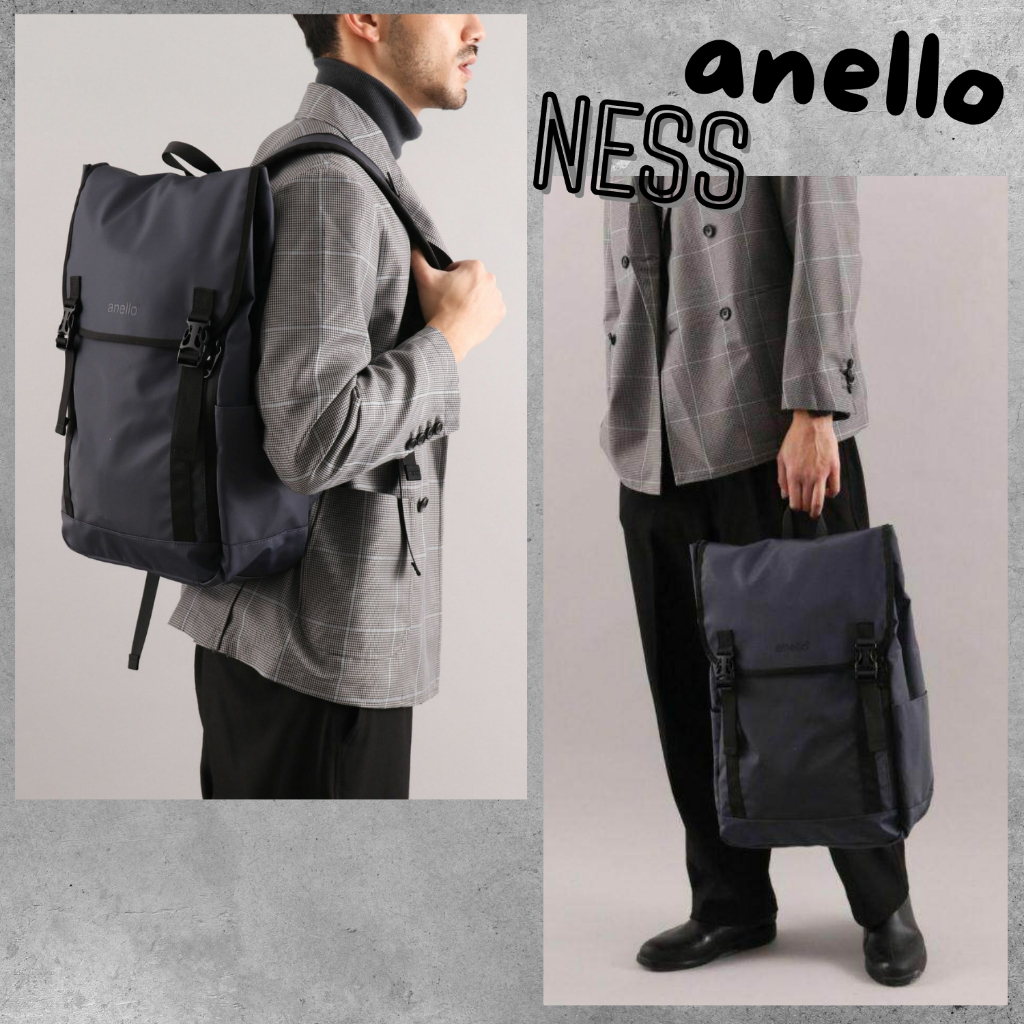 [ใหญ่สุด กันน้ำ!!] กระเป๋าเป้ anello Ness Flap PC Backpack AT-C2542