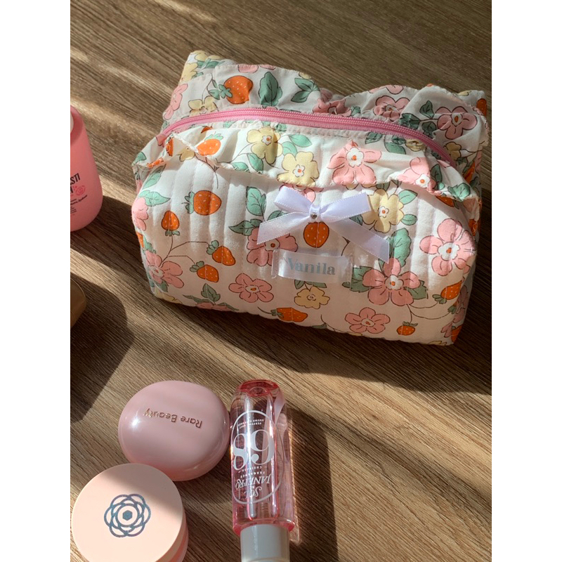 Flower in garden cosmetic pouch