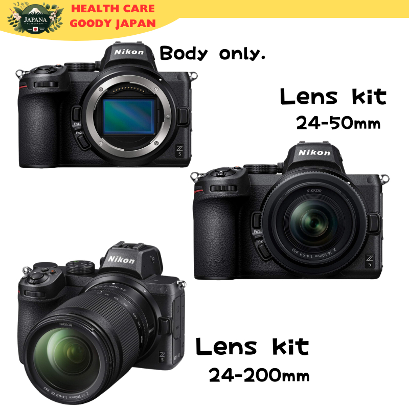 Nikon mirrorless digital camera Z5 lens kit NIKKOR Z 24-200mm f/4-6.3 VR included Z5LK24-200 Black
N