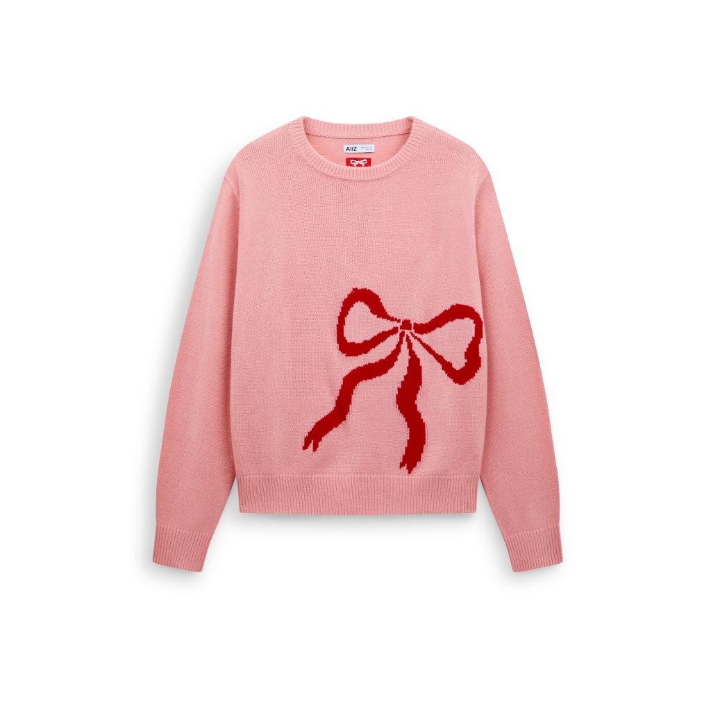 AIIZ (เอ ทู แซด) - AIIZ เสื้อสเวตเตอร์ผู้หญิงผ้าถักทอลาย AIIZ Women's Jacquard Sweater