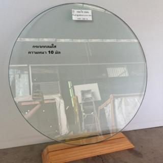 กระจกกลมใส โต๊ะกลม โต๊ะจีน เจียขอบ ความหนา 10 มิล ไม่อบเทมเป…