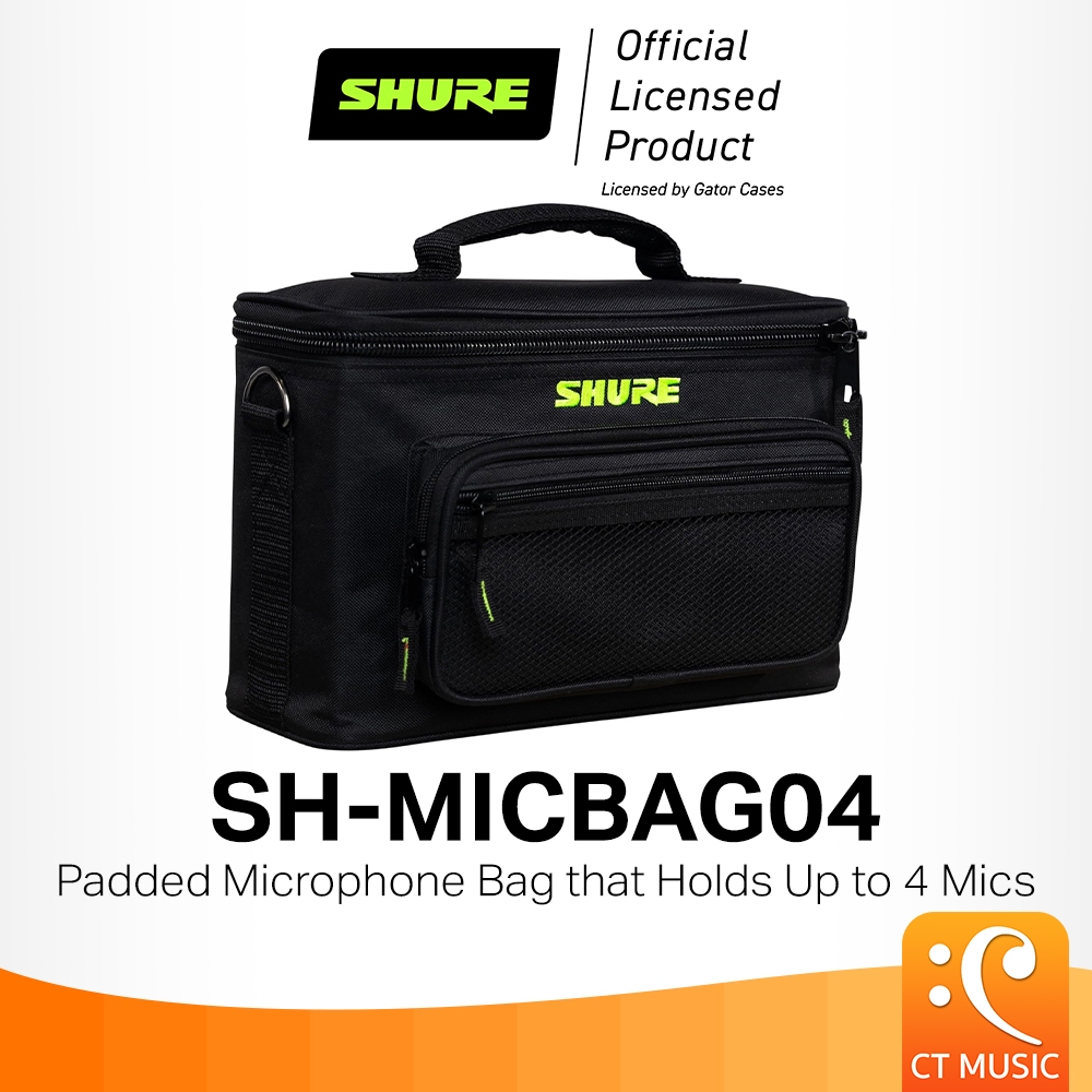 Shure by Gator SH-MICBAG04 Padded Microphone Bag that Holds Up to 4 Mics กระเป๋า ใส่ไมโครโฟน