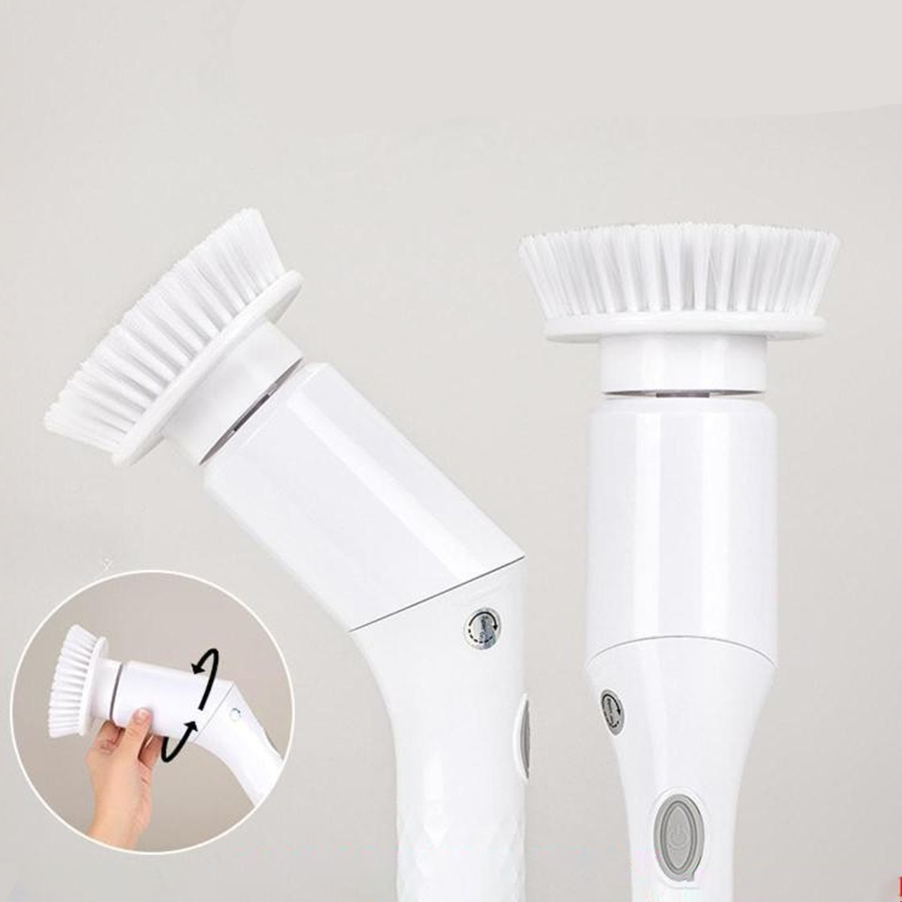 แปรงขัดไฟฟ้า PAE-534 6in1 แปรงอเนกประสงค์ แปรงขัดห้องน้ำ ขัดพื้น ถูพื้น ฟรีหัวเปลี่ยน 6แบบ ปรับได้ 2ระดับ ชาร์จUSB - รูปที่ 5