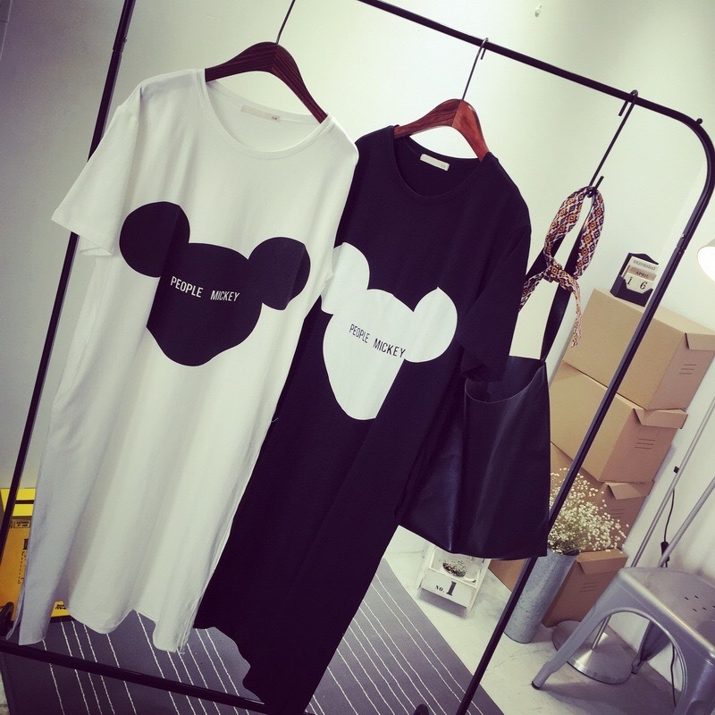 GFShop ชุดเดรสสกรีนลายการ์ตูน น่ารักมากแม่ ใส่ได้ทุกโอกาสเลย ไม่มีไม่ได้แล้ววว