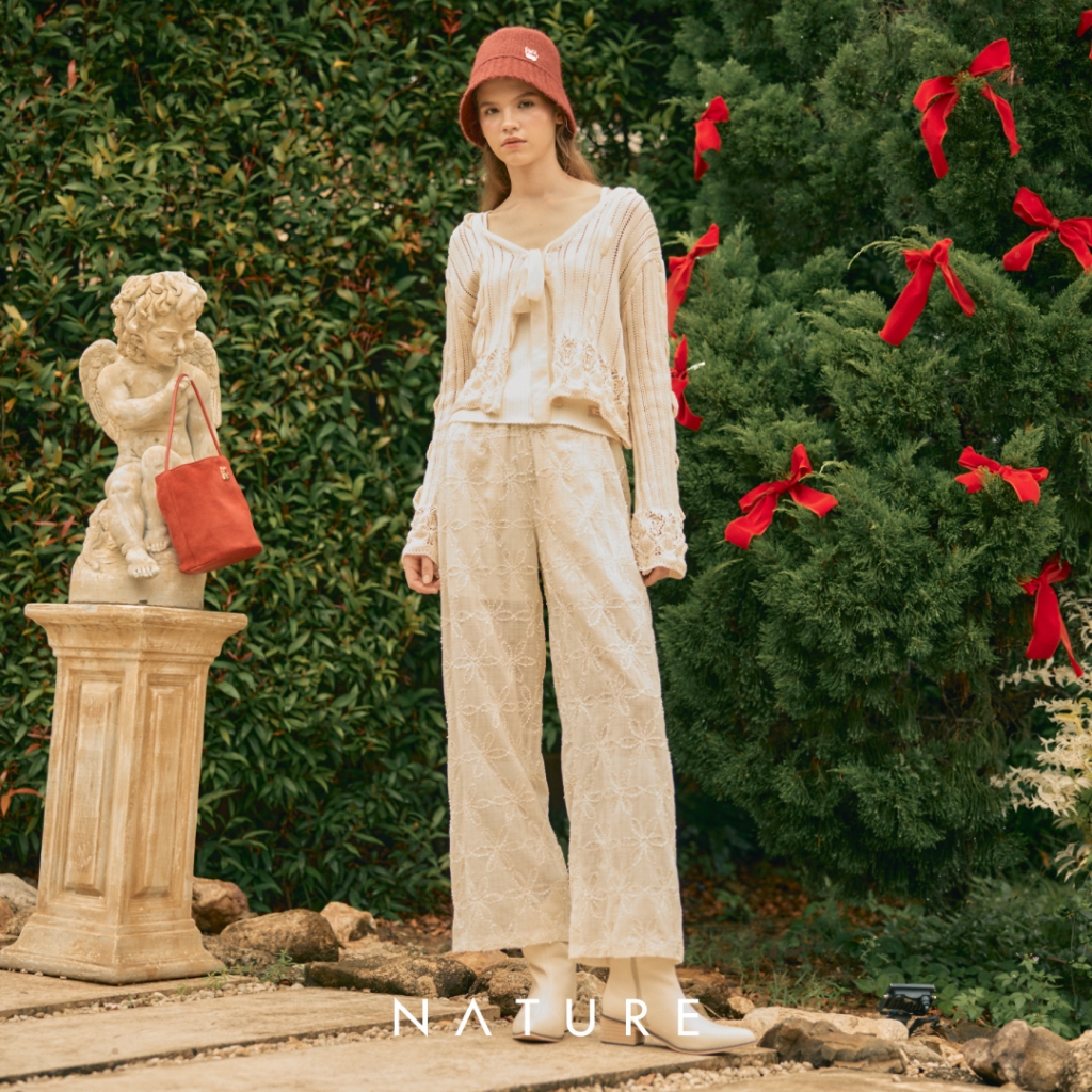 nature.bkk - BTN36199 กางเกงลูกไม้ขายาว nature lace pants
