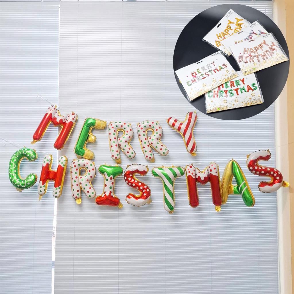 ลูกโป่ง บอลลูน สำหรับงานวันเกิด สำหรับงานปาร์ตี้ Balloon Happy Birthday Merry Christmas