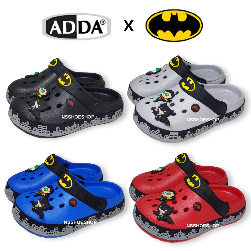[ส่งทุกวัน] ใหม่!!! Adda 55U67 แบทแมน CLOG BATMAN รองเท้าแตะเด็กหัวโต