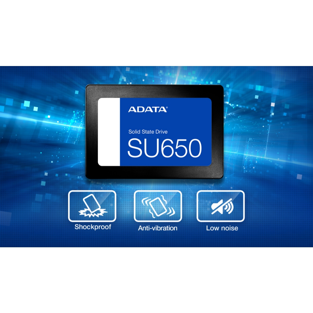 ADATA (เอสเอสดี) SSD SATA รุ่น SU650 R520MB/W450MB 256GB / 512GB - (ADT-SU650SS)