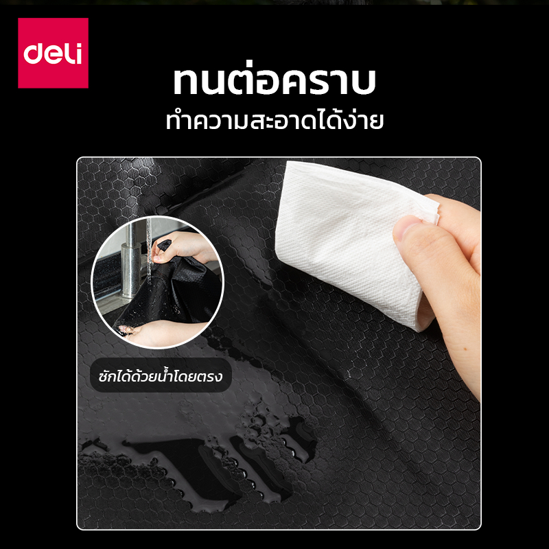 Deli กระเป๋าหูรูด กระเป๋ากีฬา ถุงกระเป๋ากันน้ำ ใส่รองเท้า บอล มีหูรูด สะพายหลัง Drawstring Backpack