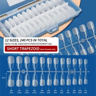 Nawoelite พร้อมส่งจากไทยเล็บปลอม PVC เล็บสุดฮิต เล็บปลอม ไซส์ เล็บPVC ต่อเล็บ 240 ชิ้น