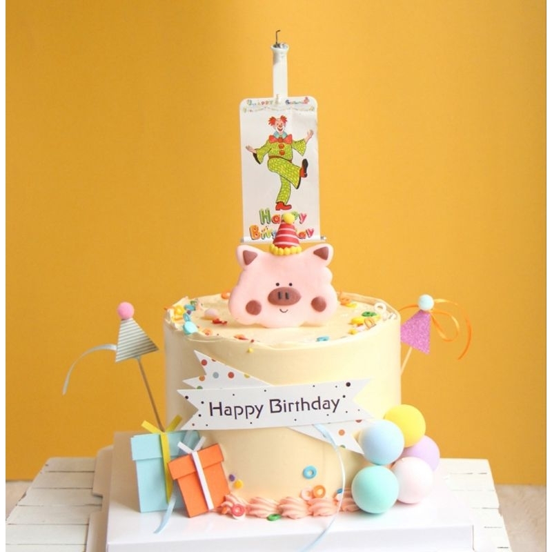 เทียนเซอร์ไพรส์ จุดแล้วมีป้ายhappy birthday เด้งออกมา(SP04)