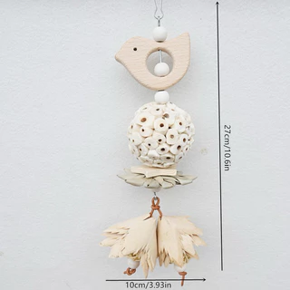 B-99 ของเล่นนกแก้ว วัสดุธรรมชาติ ของเล่นกัดแทะ แขวนไว้บนกรงได้ 27*10cm