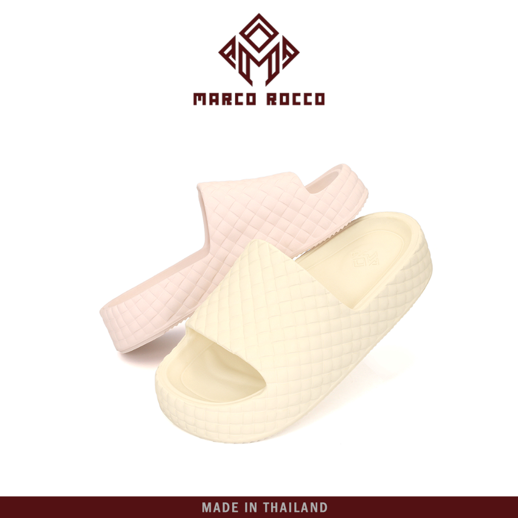 Marco Rocco ป้องกันการลื่นไถล กันน้ำ รองเท้าสุขภาพ ความหนา 3CM EVA รองเท้าแตะผู้ชายและผู้หญิง MR8021 Size 36-41