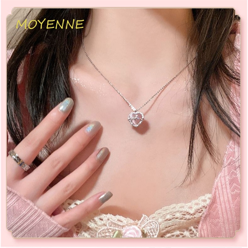 [จัดส่งจากกรุงเทพฯ] เพชรประกายระยิบระยับ จี้ สร้อยคอ โพรง หรูหราเบาๆ อารมณ์ เรียบง่าย หลากหลายสไตล์