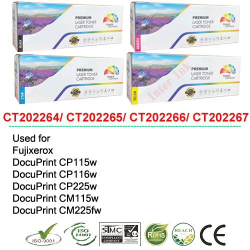 หมึกเทียบเท่า Xerox CP115w/ CP116w/ CP225w/CM115w/ CM225fw (สีดำ/ สีฟ้า/ สีเหลือง/ สีแดง) Full Color