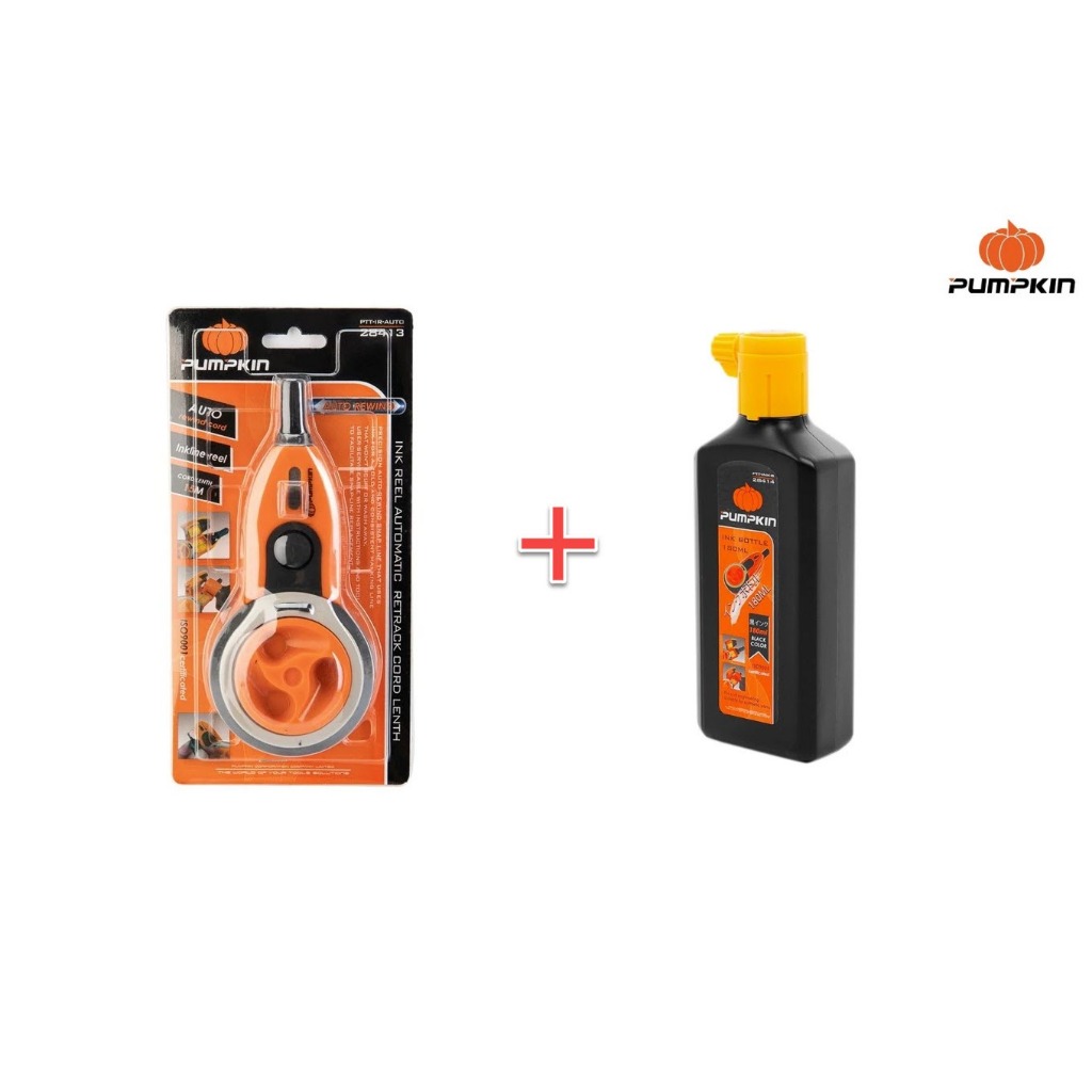 บักเต้าตีเส้น PUMPKIN AUTO รุ่นใช้น้ำหมึก PTT-IR-AUTO/28413 + หมึกน้ำใส่บักเต้า (สีดำ180cc) PTT-INK-B/28414
