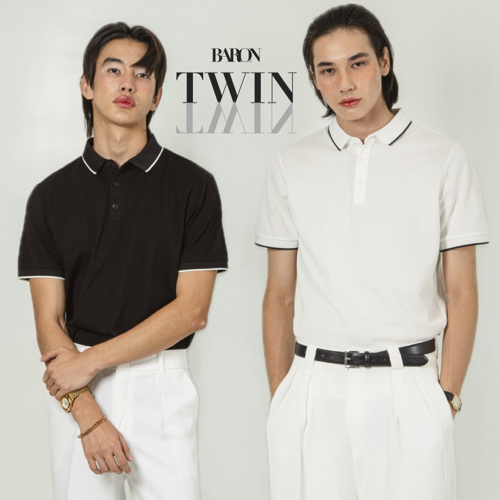BARON BR Dry-tech Twin Polo เสื้อโปโลคอปกผ้าแห้งไว เสื้อ ผู้ชาย สุภาพบุรุษ