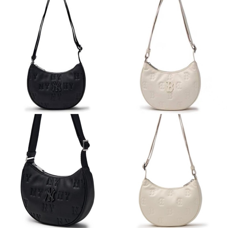 กระเป๋า mlb รุ่น embo monogram ทรง hobo ไซต์เล็ก ขนาด 8 นิ้ว