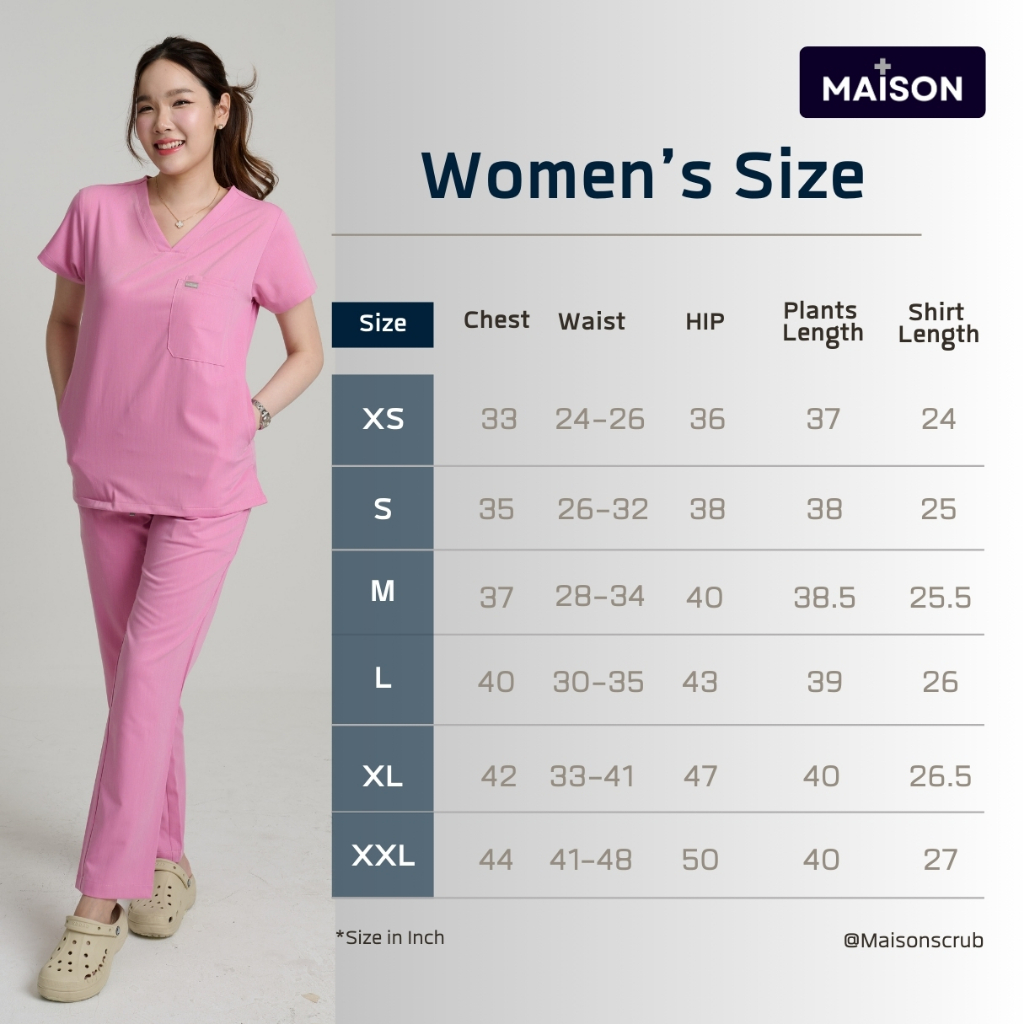 ชุดสครับ พร้อมปักชื่อ Maison Scrubs สี Twilight Pink - Legacy - รูปที่ 4