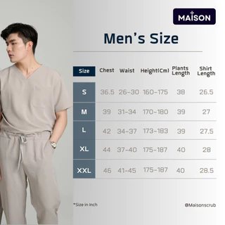 ชุดสครับ พร้อมปักชื่อ Maison Scrubs สี Sand Beige- Legacy