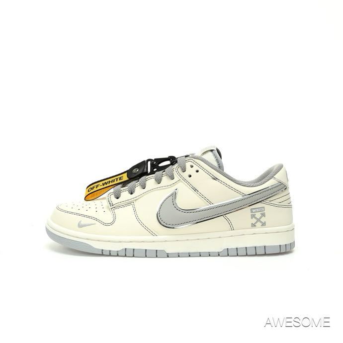Off-White™ x Nike SB Dunk Low"Off-White"รองเท้าสเก็ตบอร์ดกีฬาลำลอง DJ2024-001