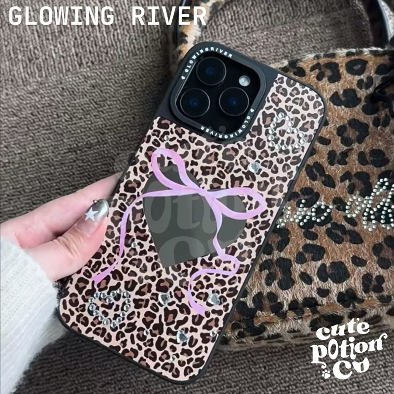 (PRE-ORDER)GLOWING RIVER 🐆LEOPARD IPHONE CASE 🐆