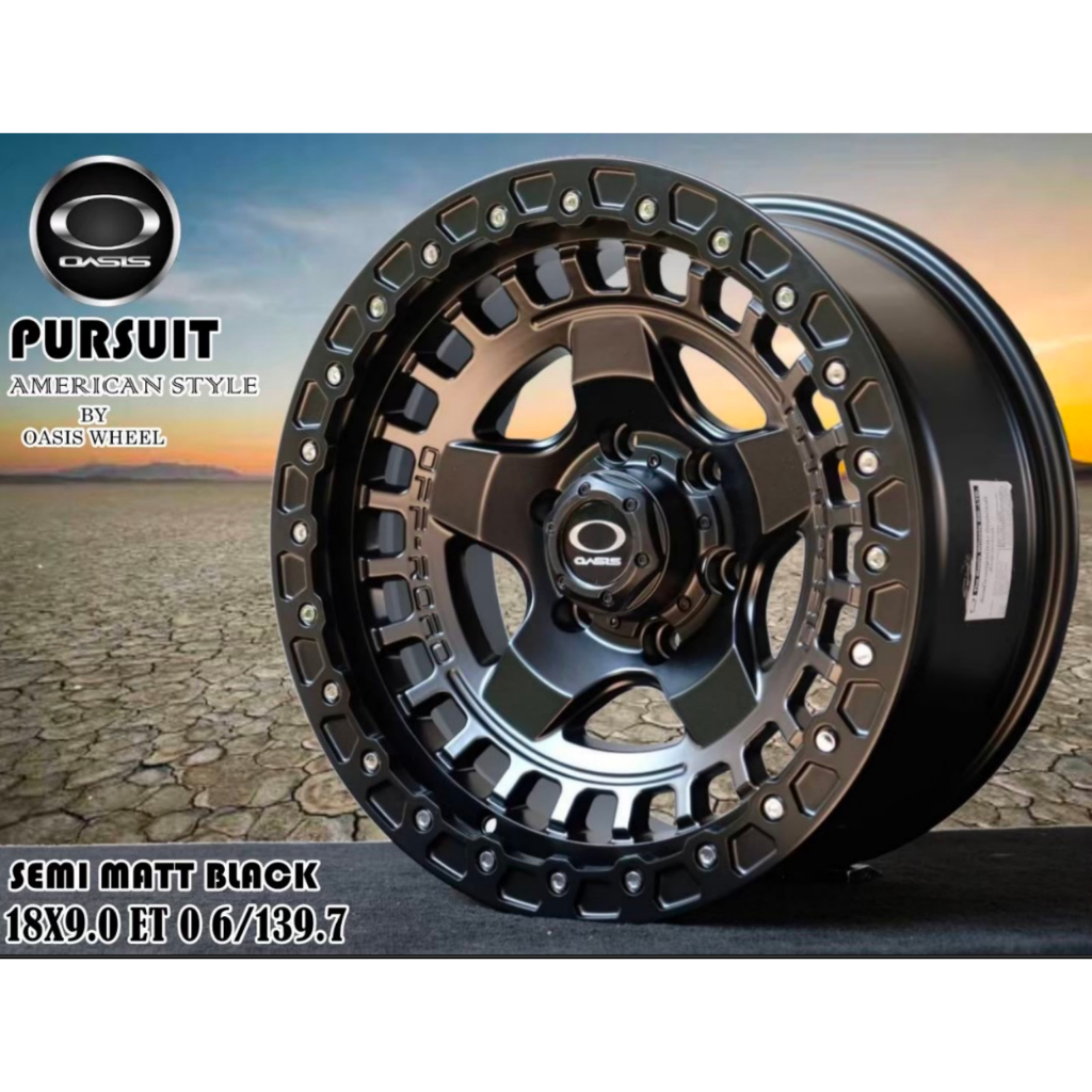 18 ราคา1วง ล้อแท้ OASIS ล้อแม็กขอบ 18 ล้อเบา Flow forming แข็ง เบา ทน จบแน่นอน ใส่รถ6รู139ทุกรุ่น