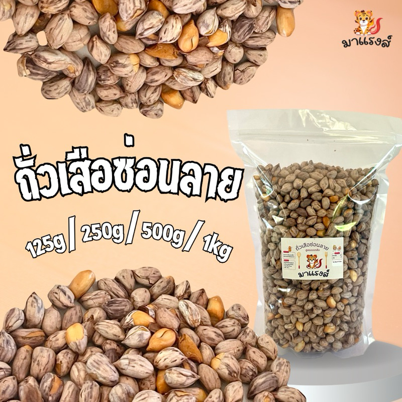 ถั่วเสือซ่อนลาย เจ ถั่วลายเสือต้มคั่วเกลือ แม่ฮ่องสอน คั่วโรงงานปิด สะอาด ปลอดภัย