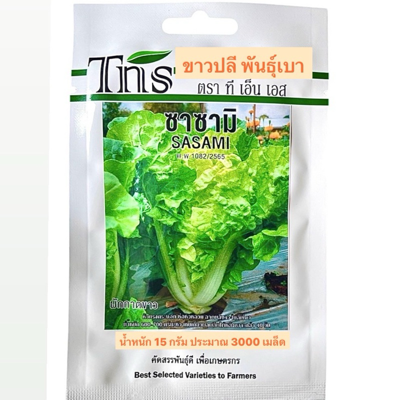 tns ผักกาดขาวปลี ซาซามิ พันธุ์เบา(น้ำหนัก 15 กรัม ประมาณ 3000 เมล็ด) ราคาถูก Shopee Lazada