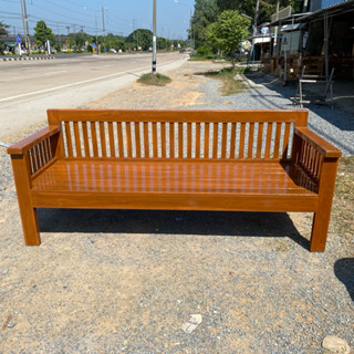 (โค้ดลด15%ลดสูงสุด3000บาท)🚚ค่าส่ง0บาท🚚 โซฟาไม้สักทองขนาด70*2…