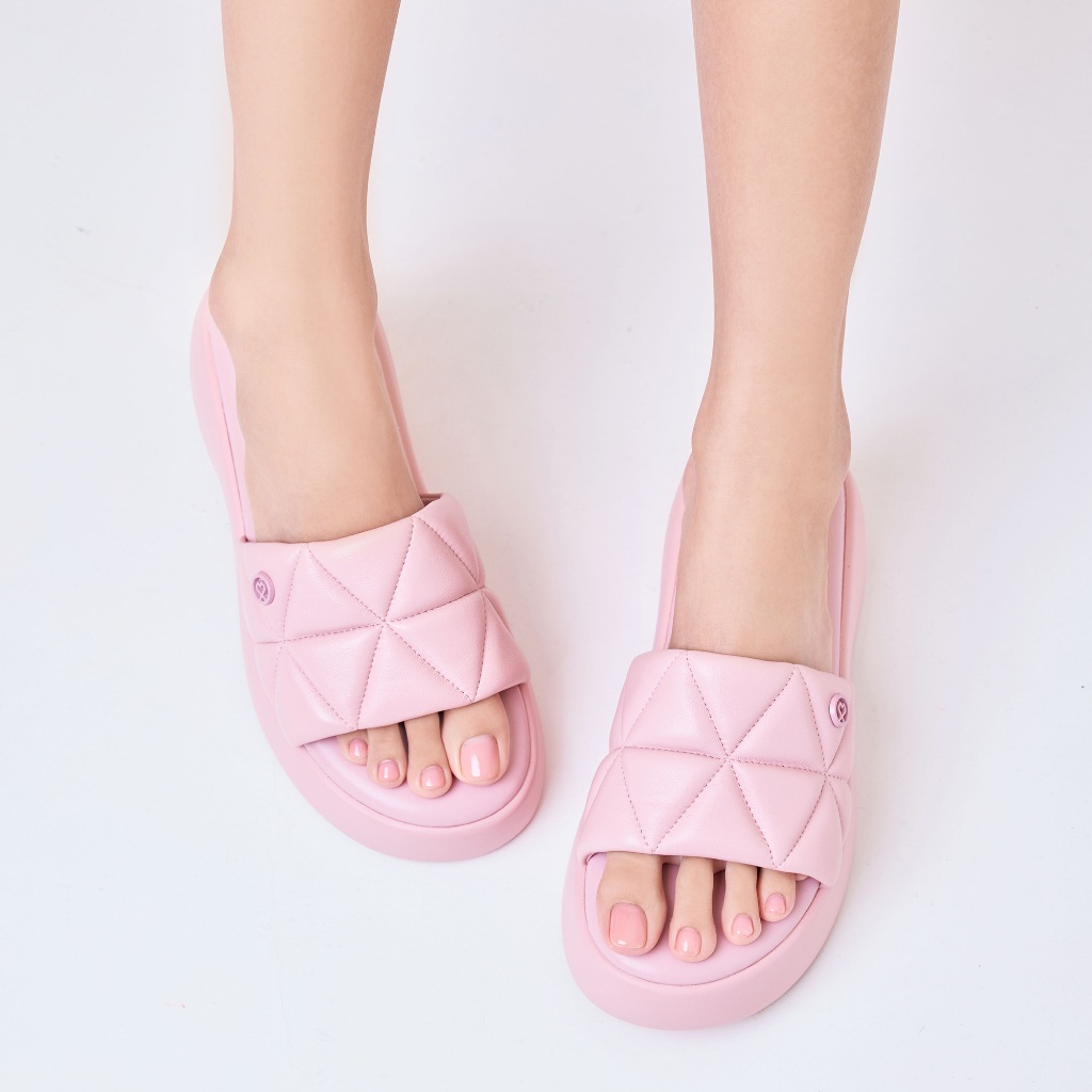 LA BELLA รุ่น MARSHMALLOW PLATFORM SANDALS - NUDE PINK