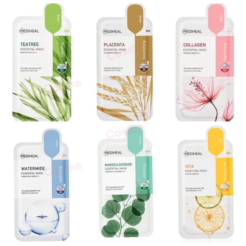 MEDIHEAL Essential Mask เมดิฮีล แผ่นมาสก์หน้า 1 แผ่น