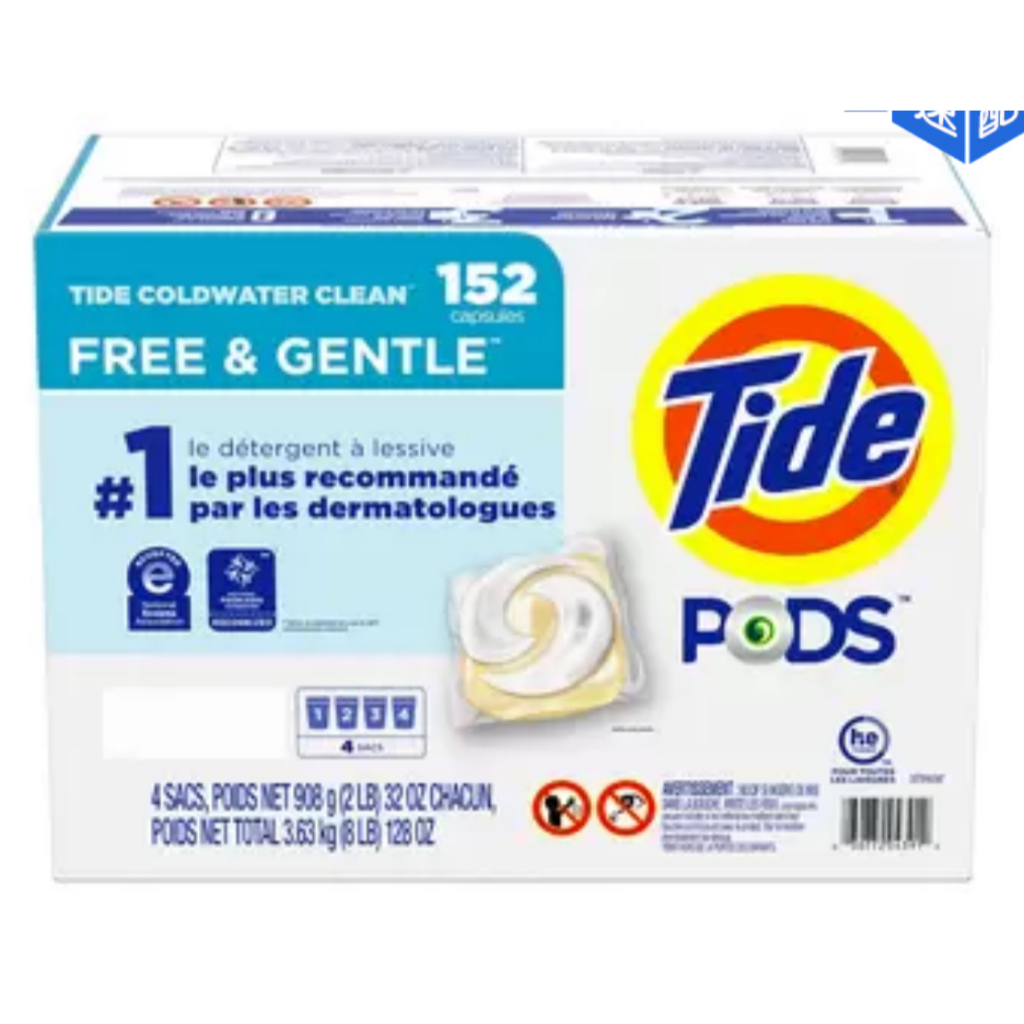 Tide PODS Free & Gentle Laundry Detergent 38-Count น้ำยาซักผ้า Tide PODS ฟรีและอ่อนโยน 38-Count