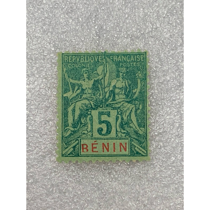 แสตมป์รุ่นเก่าของฝรั่งเศส ชนิด5Cent เทพเจ้าแห่งการเดินเรือและการค้าปี1892