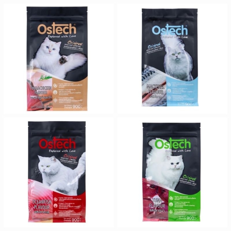 (1 แถม 1) Ostech ออสเทค ออริจินัล อาหารเม็ดแมว 900 กรัม