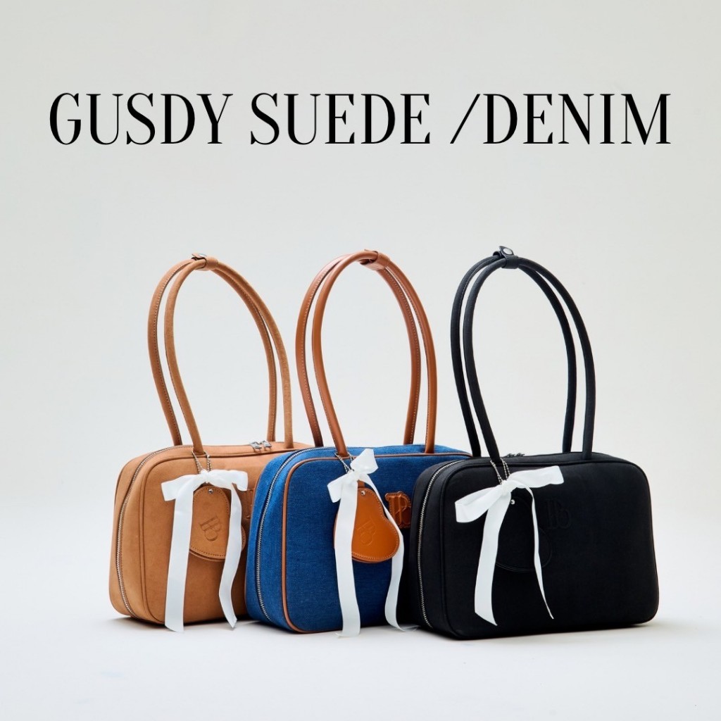 (NEW) POLARBOLL กระเป๋าสะพายหนังกลับ และยีนส์ รุ่น GUSDY SUEDE / DENIM