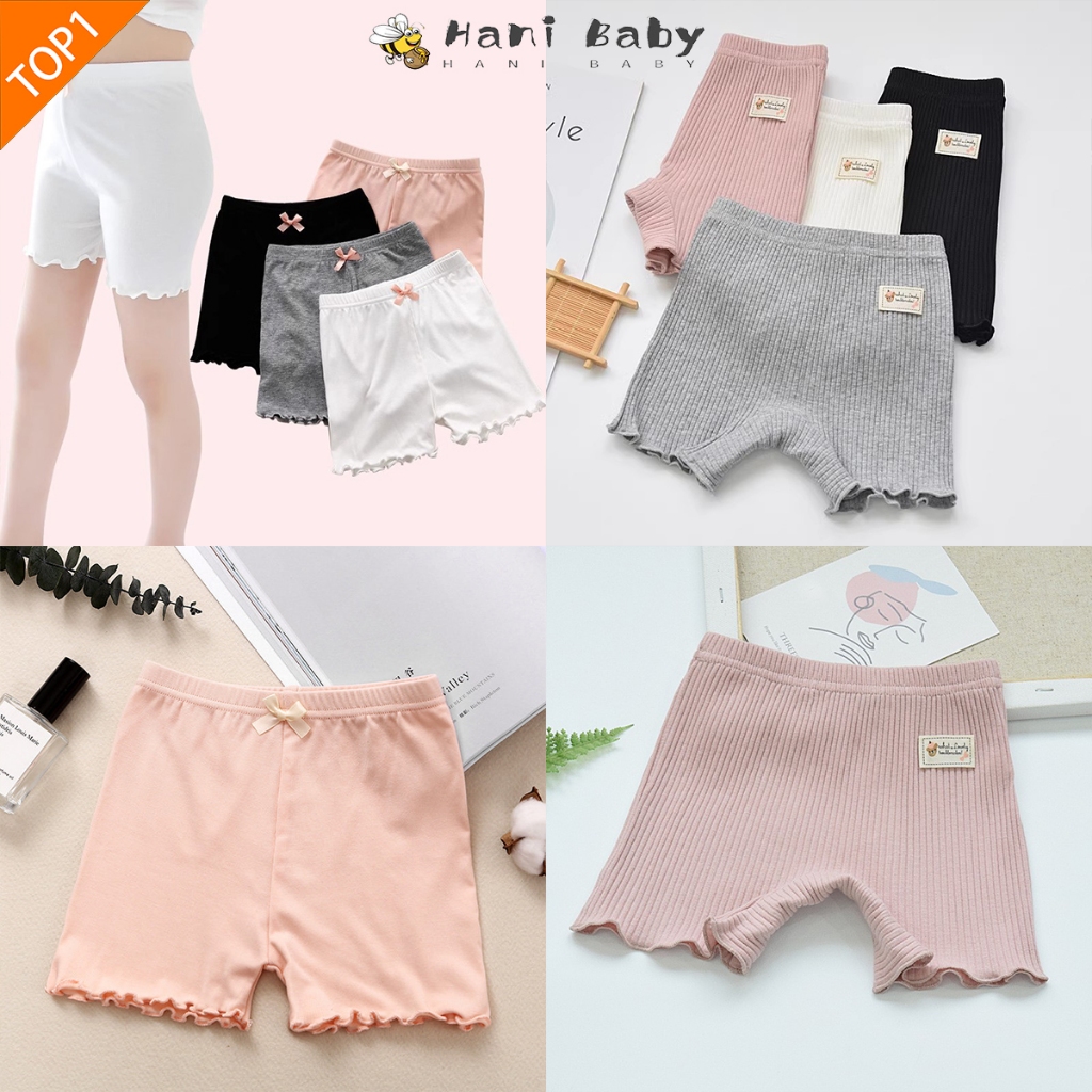 🔥กางเกงซับในเด็กผู้หญิง กางเกงกันโป๊เด็ก สีพื้น ผ้านุ่งนิ่ม ไม่รั้งเป้าใส่สบาย