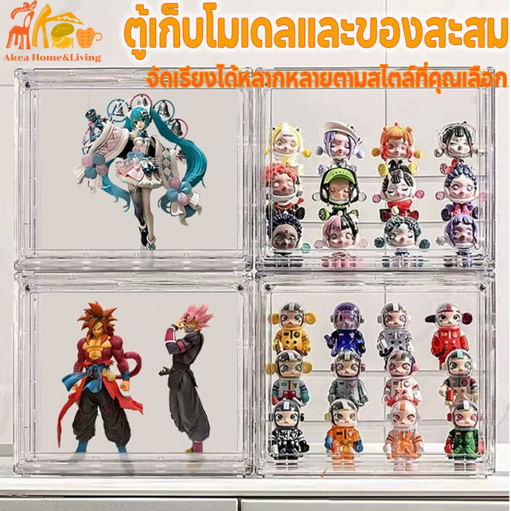 ตู้โชว์ตุ๊กตา กล่อง กล่องฟิกเกอร์ Labubu ตู้ใส่โมเดล ตู้โมเดล ตู้โชว์ตุ๊กตา กล่องโมเดล 3 ชั้น ของสะสม กล่องใส
