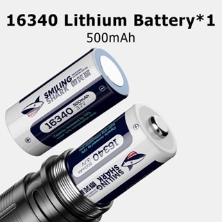 ถ่านชาร์จ Smiling shark RCR123A /16340 3.7V 500mAh 1 ก้อน คุ…