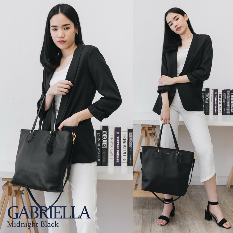 KARNII Brand - GABRIELLA in Midnight Black กระเป๋าหนังแท้