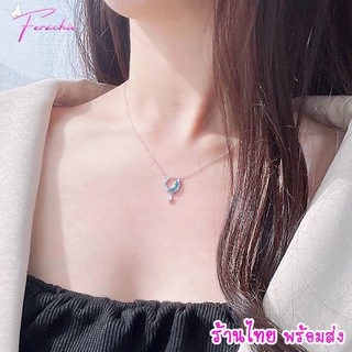 มาใหม่ พร้อมส่ง สร้อยคอ จี้ดาวคริสตัล ดอกไม้ ประดับเพชร สร้อยแฟชั่น สีเงิน สไตล์เกาหลี ปรับระดับได้